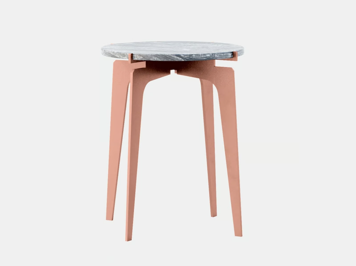 PRONG - Round marble high side table _ GABRIEL SCOTT